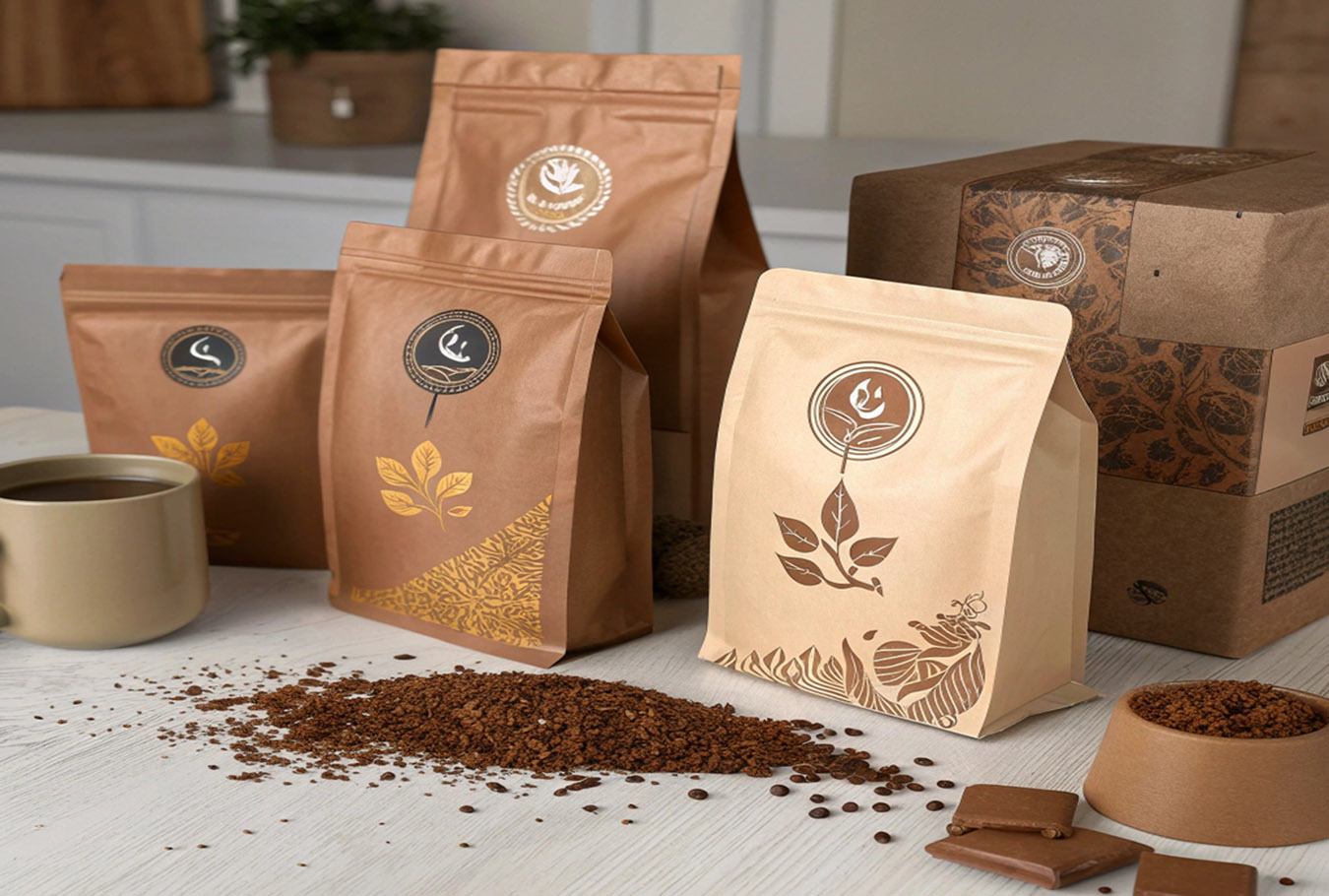 Powder packaging in PE bags