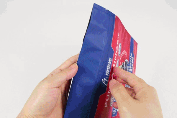 two zipper child-proof bag