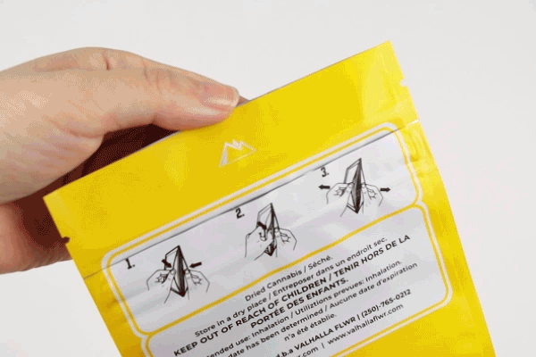 Child-proof mylar bag