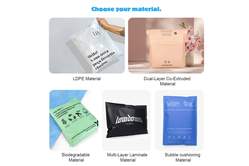 Clothing packaging bags material