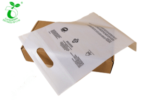 Biodegradable die cut shopping bag