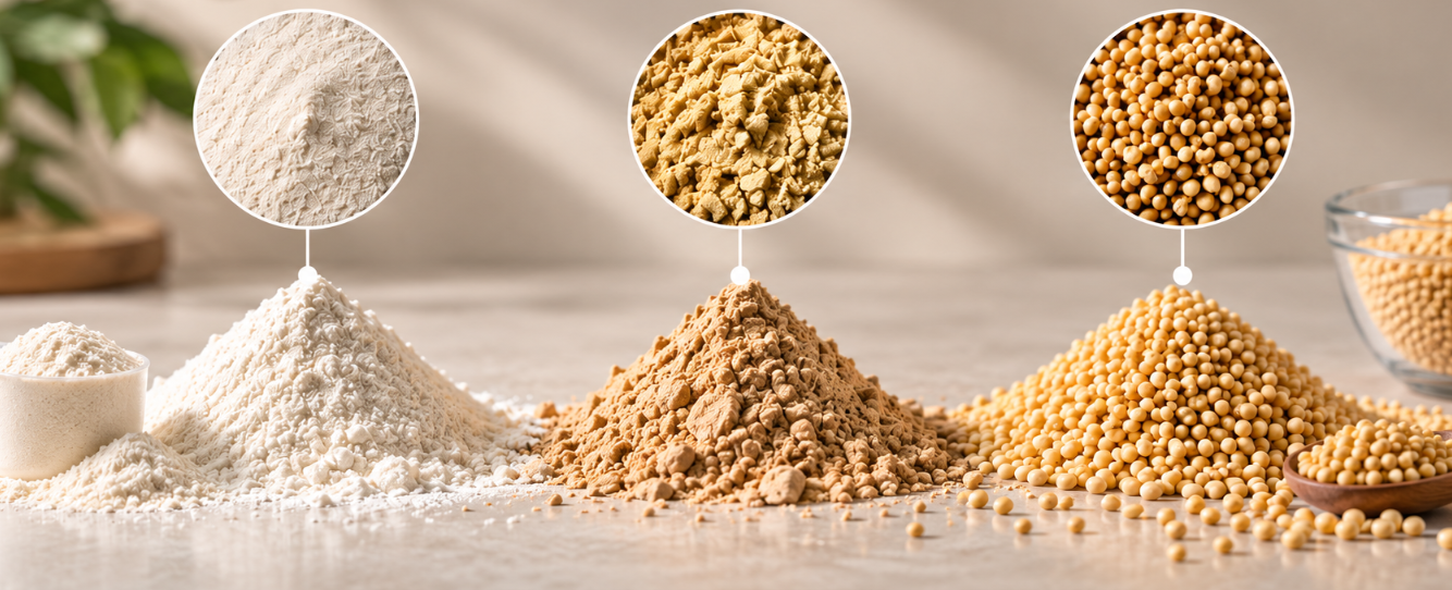Powder packaging solutions for fine powder, coarse powder, and granules with packaging formats designed for different particle sizes.