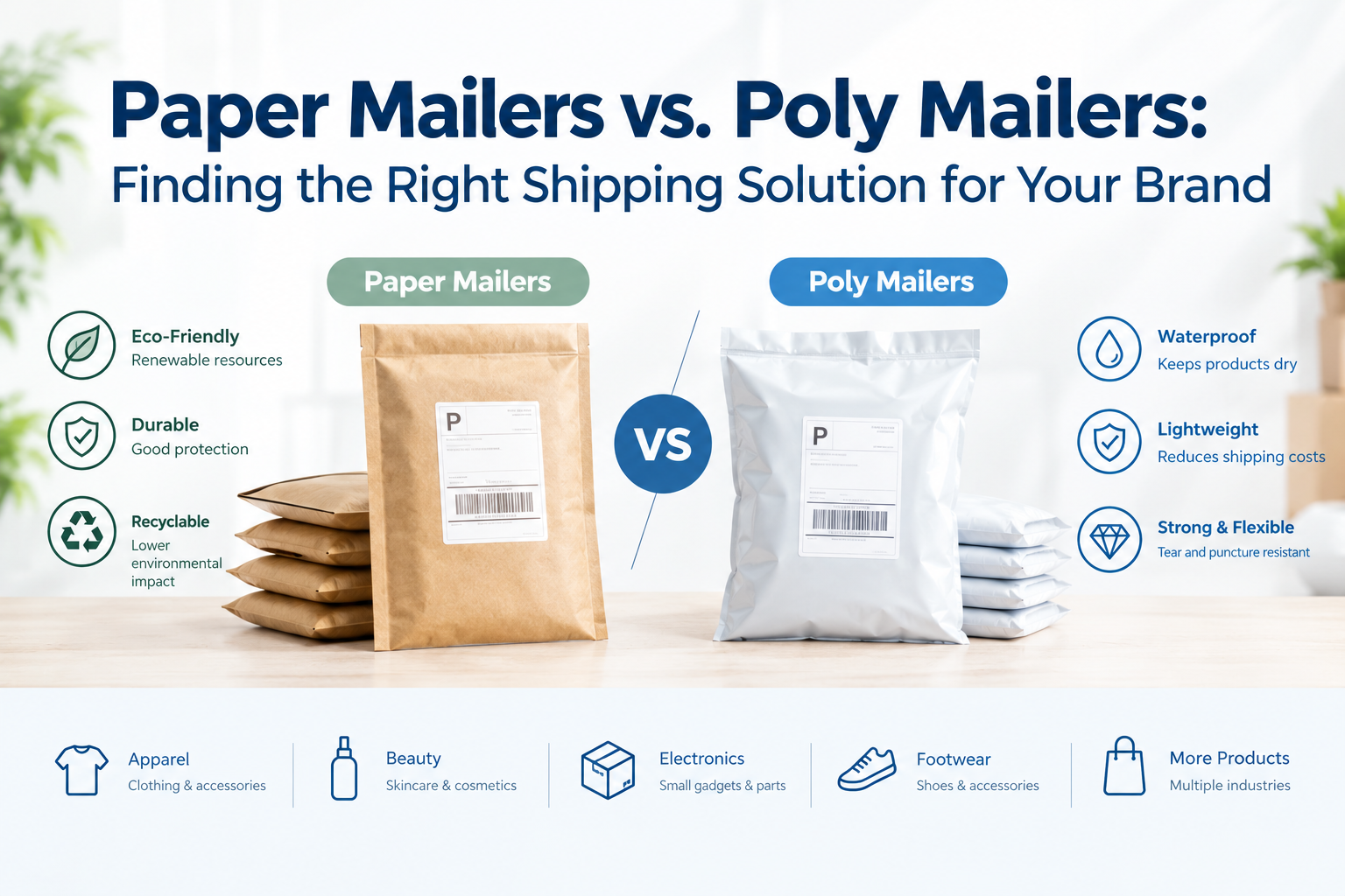 Paper mailers vs poly mailers for shipping solutions